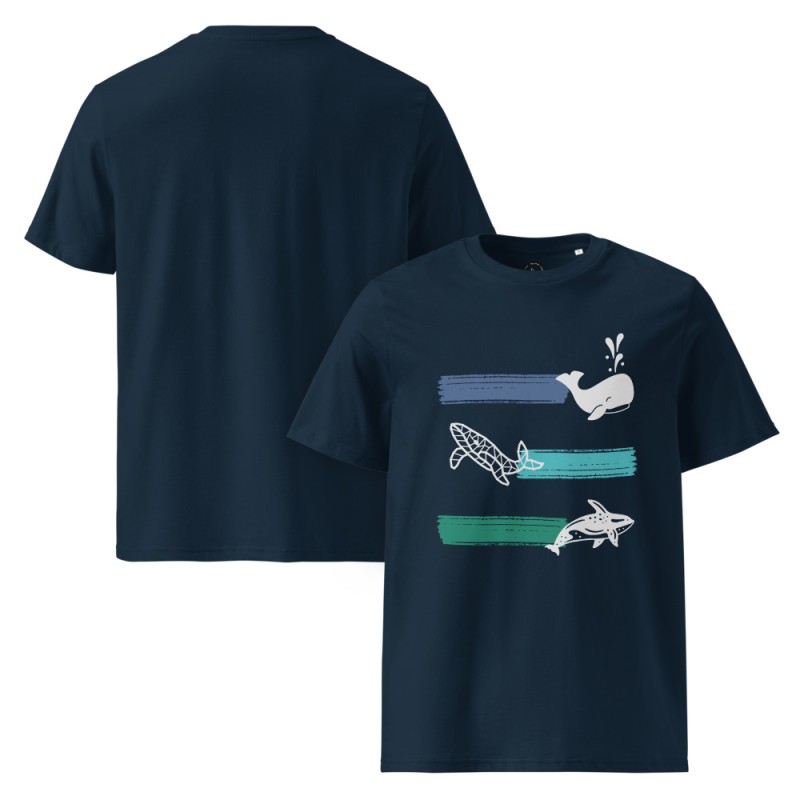 Whale Stripes Light Organic T-Shirt