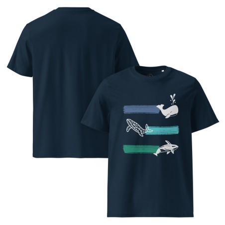 Whale Stripes Light Organic T-Shirt