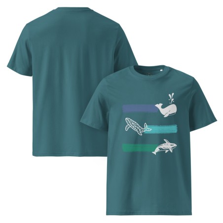 Whale Stripes Light Organic T-Shirt