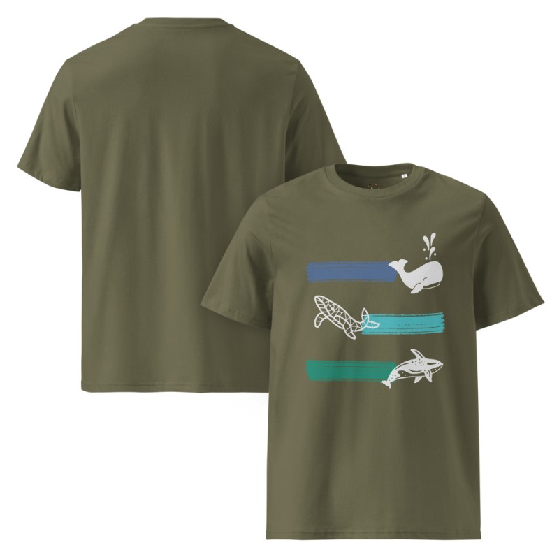 Whale Stripes Light Organic T-Shirt