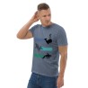 Whale Stripes Dark Organic T-Shirt