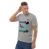 Whale Stripes Dark Organic T-Shirt
