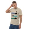 Whale Stripes Dark Organic T-Shirt