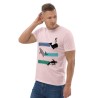 Whale Stripes Dark Organic T-Shirt