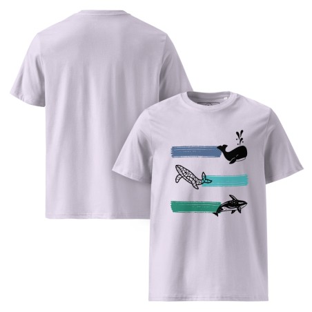Whale Stripes Dark Organic T-Shirt
