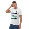 Whale Stripes Dark Organic T-Shirt