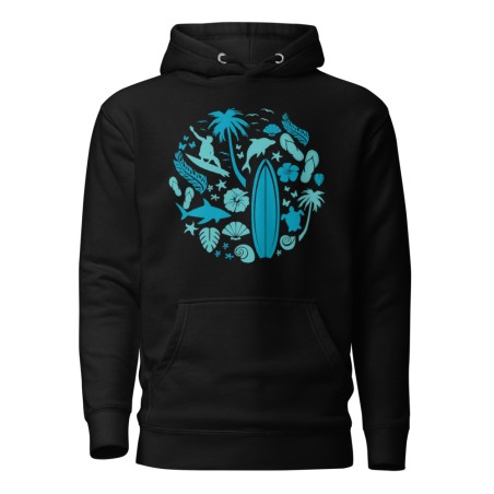 Surfer Circle Premium Hoodie