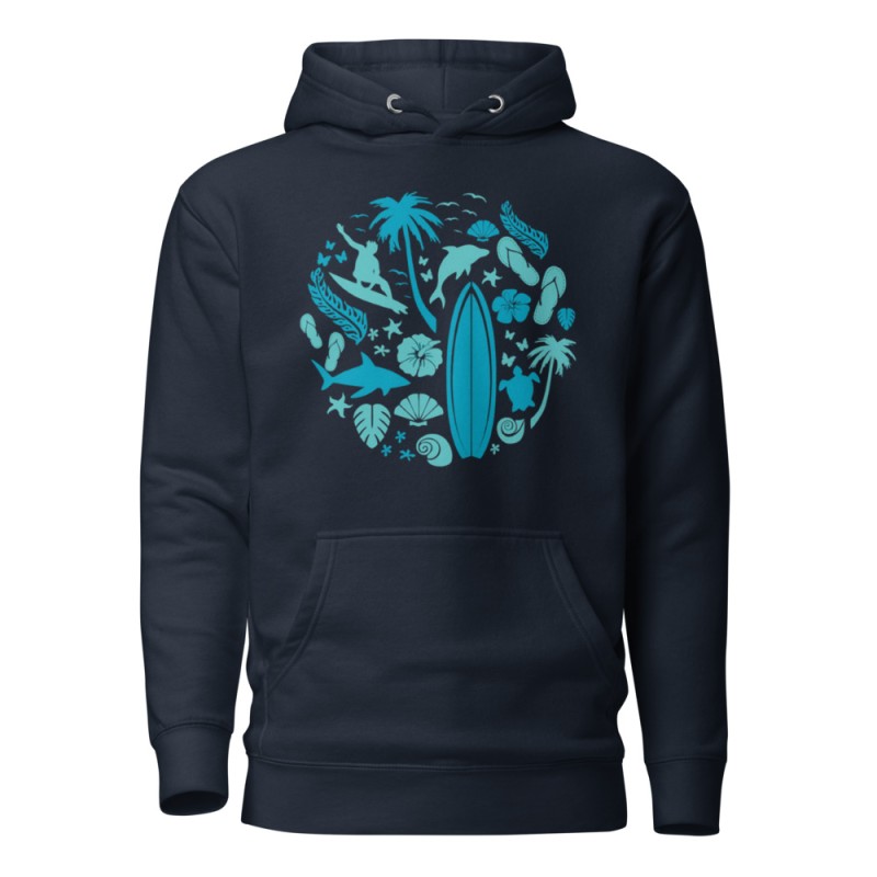 Surfer Circle Premium Hoodie
