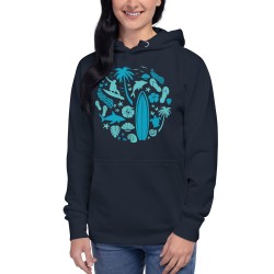 Surfer Circle Premium Hoodie