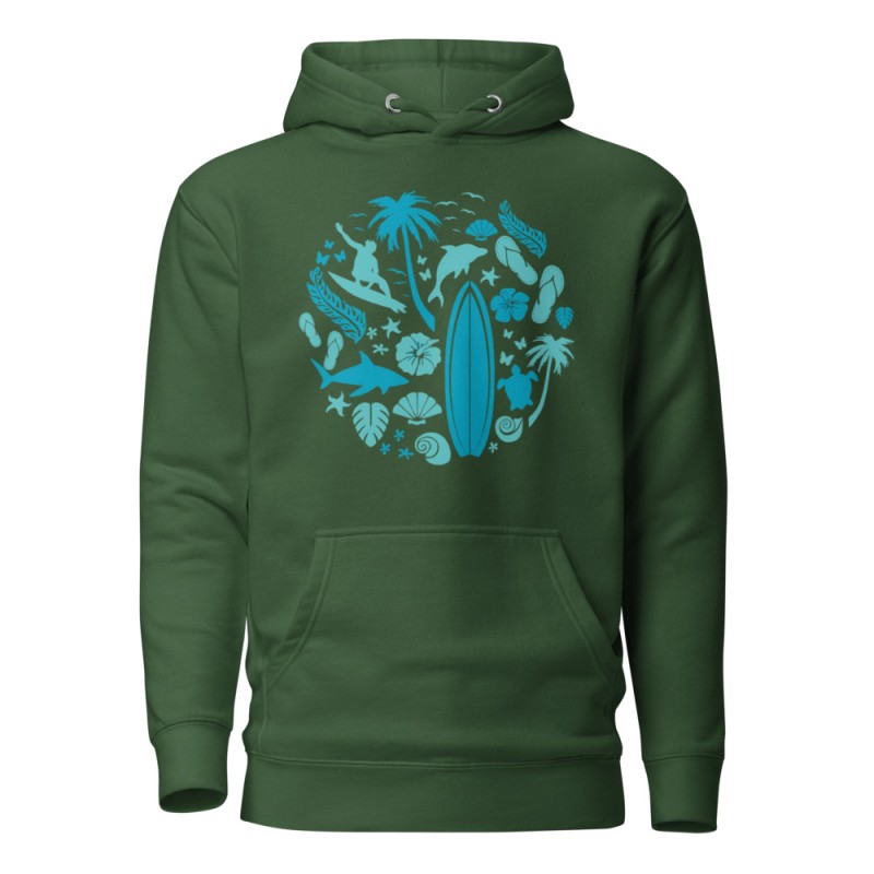 Surfer Circle Premium Hoodie