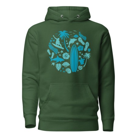 Surfer Circle Premium Hoodie