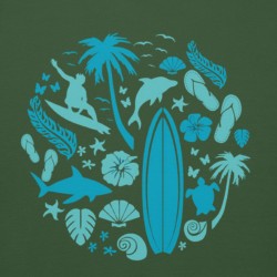 Surfer Circle Premium Hoodie