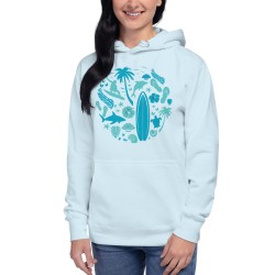 Surfer Circle Premium Hoodie