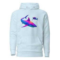 Deep Sea Disco – Diver & Shark Premium Hoodie