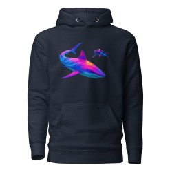 Deep Sea Disco – Diver & Shark Premium Hoodie