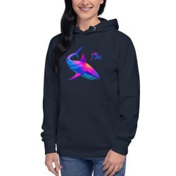 Deep Sea Disco – Diver & Shark Premium Hoodie