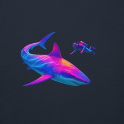 Deep Sea Disco – Diver & Shark Premium Hoodie