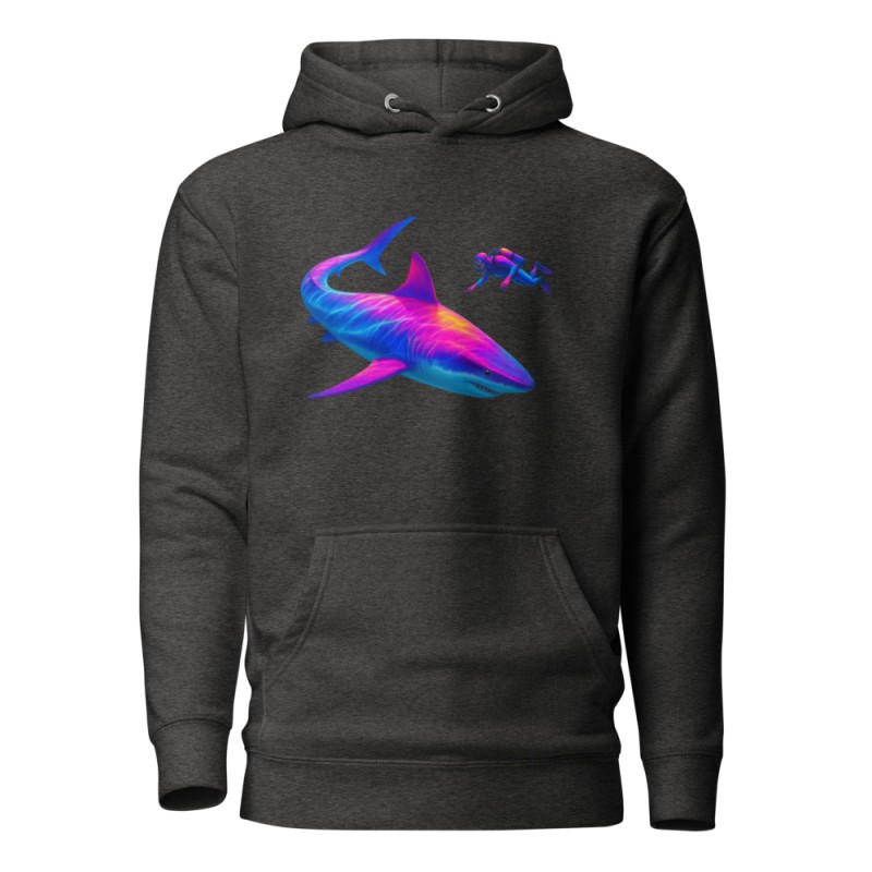 Deep Sea Disco – Diver & Shark Premium Hoodie