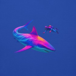 Deep Sea Disco – Diver & Shark Premium Hoodie