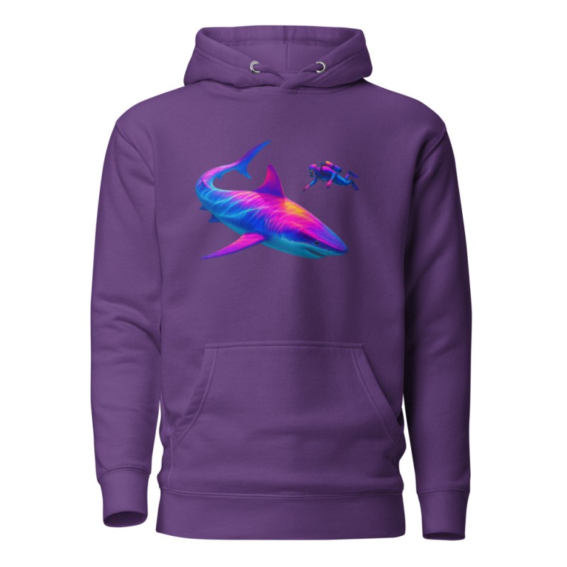 Deep Sea Disco – Diver & Shark Premium Hoodie