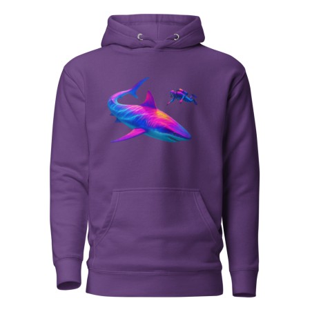 Deep Sea Disco – Diver & Shark Premium Hoodie