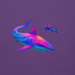 Deep Sea Disco – Diver & Shark Premium Hoodie