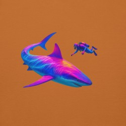 Deep Sea Disco – Diver & Shark Premium Hoodie