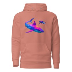 Deep Sea Disco – Diver & Shark Premium Hoodie