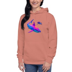 Deep Sea Disco – Diver & Shark Premium Hoodie