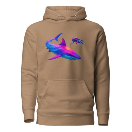 Deep Sea Disco – Diver & Shark Premium Hoodie
