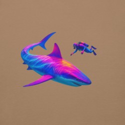 Deep Sea Disco – Diver & Shark Premium Hoodie