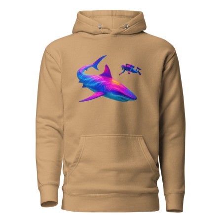Deep Sea Disco – Diver & Shark Premium Hoodie