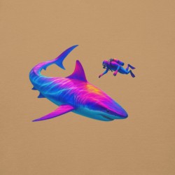Deep Sea Disco – Diver & Shark Premium Hoodie