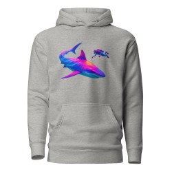 Deep Sea Disco – Diver & Shark Premium Hoodie