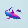 Deep Sea Disco – Diver & Shark Premium Hoodie