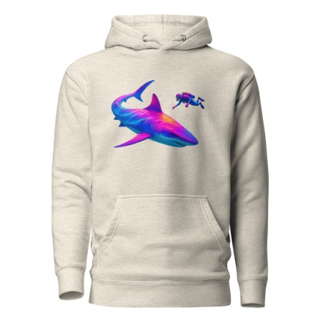 Deep Sea Disco – Diver & Shark Premium Hoodie