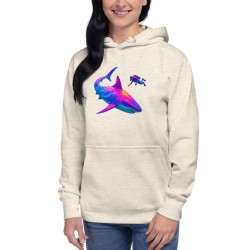 Deep Sea Disco – Diver & Shark Premium Hoodie