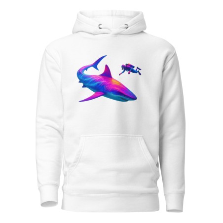 Deep Sea Disco – Diver & Shark Premium Hoodie