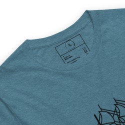 Sailingboat with whale T-shirt dark print