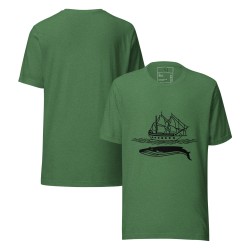 Sailingboat with whale T-shirt dark print