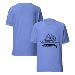 Sailingboat with whale T-shirt dark print
