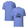 Sailingboat with whale T-shirt dark print