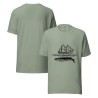 Sailingboat with whale T-shirt dark print