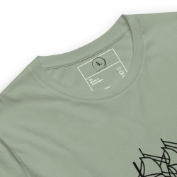 Sailingboat with whale T-shirt dark print
