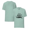 Sailingboat with whale T-shirt dark print