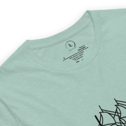 Sailingboat with whale T-shirt dark print