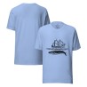 Sailingboat with whale T-shirt dark print