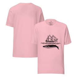 Sailingboat with whale T-shirt dark print
