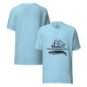 Sailingboat with whale T-shirt dark print