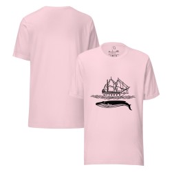 Sailingboat with whale T-shirt dark print